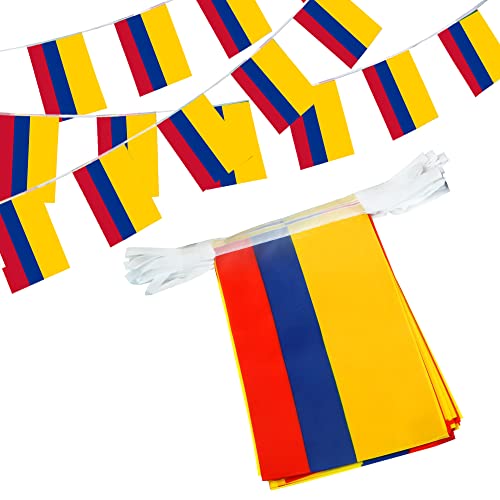 Anley Kolumbien String Flag Wimpel Banner, patriotische Veranstaltungen 20. Juli kolumbianischer Unabhängigkeitstag Dekoration Sportbars – 33 Fuß 38 Flaggen Anley Kolumbien String Flag Wimpel Banner, patriotische Veranstaltungen 20. Juli kolumbianischer Unabhängigkeitstag Dekoration Sportbars – 33 Fuß 38 Flaggen von Anley