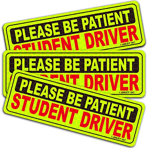 Anley Reflektierende magnetische Autoschilder für Studentenfahrer – Please Be Patient Student Driver – Fahrzeugsicherheits-Stoßstangenmagnet für Neue Fahrer oder Anfänger, 25,4 cm – Set mit 3 Stück Anley Reflektierende magnetische Autoschilder für Studentenfahrer – Please Be Patient Student Driver – Fahrzeugsicherheits-Stoßstangenmagnet für Neue Fahrer oder Anfänger, 25,4 cm – Set mit 3 Stück von Anley