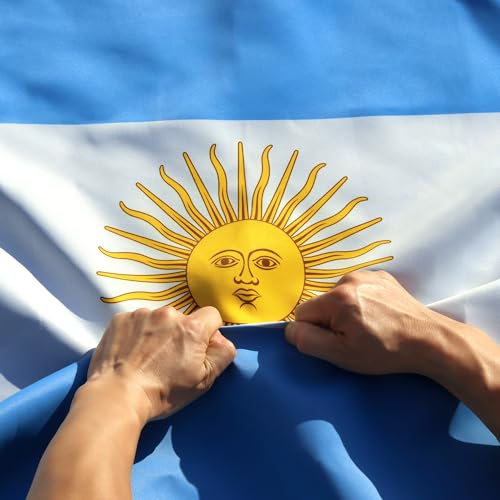 Anley Reißfeste, doppelseitige, 3-lagige Argentinien-Flagge, 90 x 150 cm, Leinwand-Kopf und knitterarm, die langlebigsten argentinischen Nationalflaggen, 90 x 150 cm Anley Reißfeste, doppelseitige, 3-lagige Argentinien-Flagge, 90 x 150 cm, Leinwand-Kopf und knitterarm, die langlebigsten argentinischen Nationalflaggen, 90 x 150 cm von Anley