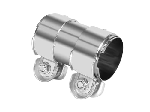 Anlising Auspuff Schelle Rohrverbinder, Ø 51MM/ L 95MM Doppelschelle Auspuffrohrklemme, Doppelschelle Auspuff Abgasanlage mit Doppelschelle, Universal Abgasanlage, für Auspuffrohr mit 51MM Durchmesser von Anlising