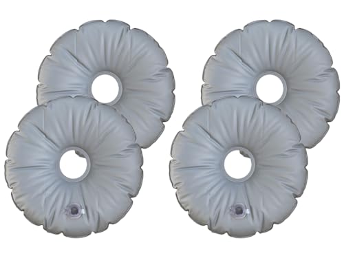 Anlising Schirmständer Gewichtstasche, 4PCS Runder Flaggen Gewichtstasche, Schlauchgewicht, Befüllbar 10KG Wasser oder Sand, Wasser Gewichtssack Bag, für Schirme, Balkon, Strand, Terrasse von Anlising