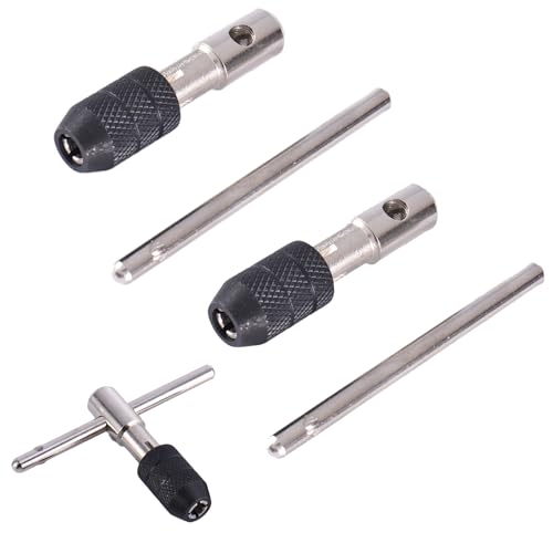 Anloximt 2 Set T Griff Windeisen Ratsche - Verstellbarer T-Griffschlüssel - Werkzeughalter Mit Gleitgriff Für Gewindebohrer | M3 - M6 | 80 Mm | Rechts + Links Umschaltbar Anloximt 2 Set T Griff Windeisen Ratsche - Verstellbarer T-Griffschlüssel - Werkzeughalter Mit Gleitgriff Für Gewindebohrer | M3 - M6 | 80 Mm | Rechts + Links Umschaltbar von Anloximt