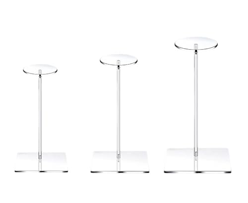 Anloximt 3Pack Acryl Hut Ständer Perücke Display Rack Klar Hut Ständer für Display Klare runde Acryl Schmuck Uhr Display Sockel Riser Ständer für Home Room Anloximt 3Pack Acryl Hut Ständer Perücke Display Rack Klar Hut Ständer für Display Klare runde Acryl Schmuck Uhr Display Sockel Riser Ständer für Home Room von Anloximt