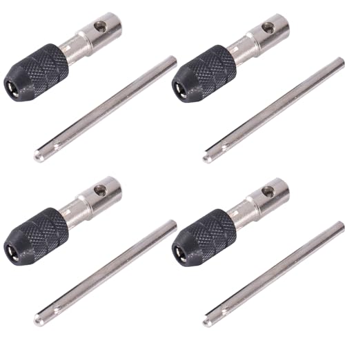 Anloximt 4 Set T Griff Windeisen Ratsche - Verstellbarer T-Griffschlüssel - Werkzeughalter Mit Gleitgriff Für Gewindebohrer | M3 - M6 | 80 Mm | Rechts + Links Umschaltbar Anloximt 4 Set T Griff Windeisen Ratsche - Verstellbarer T-Griffschlüssel - Werkzeughalter Mit Gleitgriff Für Gewindebohrer | M3 - M6 | 80 Mm | Rechts + Links Umschaltbar von Anloximt