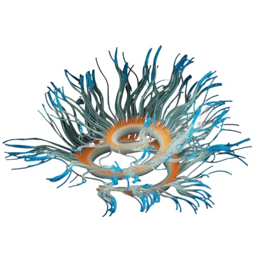 Anloximt Aquarium Dekoration Seeanemone | Weiche Silikon Seeanemone Deko Für Fischbecken - Künstliche Unterwasserlandschaft Für Zuhause Büro von Anloximt