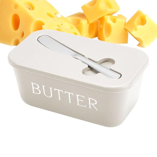 Anloximt Butterdose mit Deckel,Butterdose Mit Deckel | Mit Messer Luftdichter Käsebehälter Für Kochen Servieren Camping Kühlschrank Küche Anloximt Butterdose mit Deckel,Butterdose Mit Deckel | Mit Messer Luftdichter Käsebehälter Für Kochen Servieren Camping Kühlschrank Küche von Anloximt