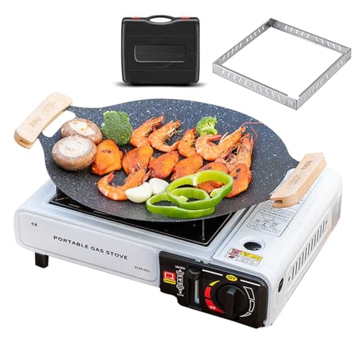 Anloximt Campingkocher - Outdoorkocher Mit Windschutz & Kompaktem Design - Sicherer Grill Für Reisen, Wanderungen, Camping Und Garten von Anloximt