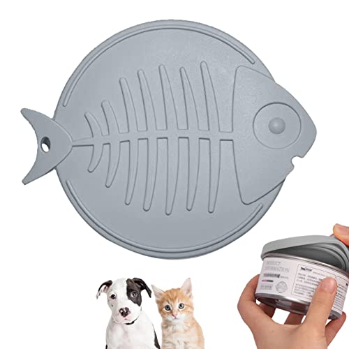 Anloximt Dosendeckel für Hundefutter | Deckel für Katzenfutterdosen in Fischgrätenform - Lebensmittelecht, spülmaschinenfest, kann die meisten Hunde- und Katzendosen in Standardgröße abdecken von Anloximt