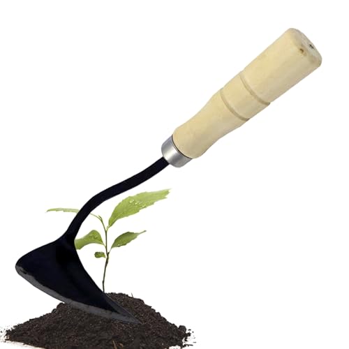 Anloximt Gartenhacke - Hacke Mit Holzgriff | Vertikaler Wurzelzieher Outdoor Unkrautstecher Für Garten Beet Gewächshaus Rasen Terrasse Bodenbearbeitung Frauen Männer Anloximt Gartenhacke - Hacke Mit Holzgriff | Vertikaler Wurzelzieher Outdoor Unkrautstecher Für Garten Beet Gewächshaus Rasen Terrasse Bodenbearbeitung Frauen Männer von Anloximt