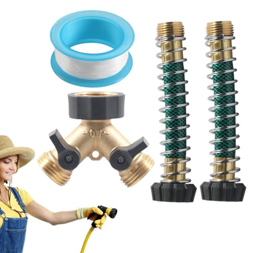 Anloximt Gartenschlauch Verteiler,Schnellanschluss Wasserhahn Adapter Mit Federschutz - Dichter 2-Wege Verbinder Mit 3/4 Zoll Gewindeanschluss Für Gartenbewässerung Anloximt Gartenschlauch Verteiler,Schnellanschluss Wasserhahn Adapter Mit Federschutz - Dichter 2-Wege Verbinder Mit 3/4 Zoll Gewindeanschluss Für Gartenbewässerung von Anloximt