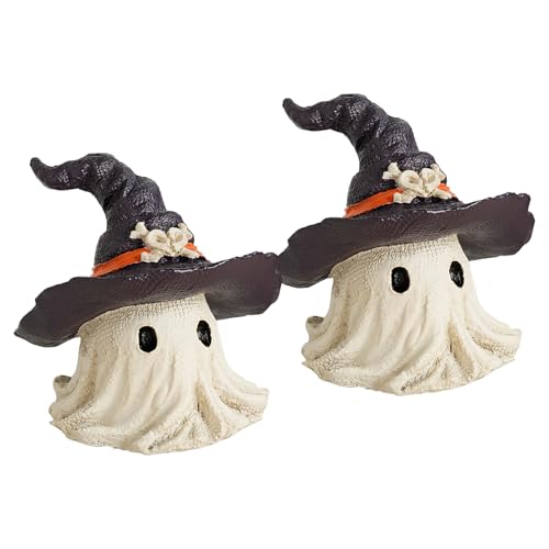 Anloximt Halloween-Figuren, 2er-Set Geisterfigur, Lustige Dekofigur Für Kamin Wohnzimmer Garten Küche Innenbereich von Anloximt