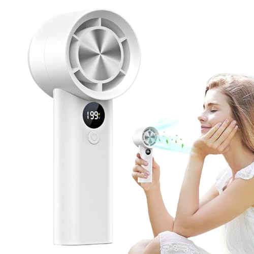 Anloximt Handgehaltener Kühlventilator - Akkubetrieben Kompakt Klimatisierung Tragbar - Digitaldisplay Jugendliche Erwachsene & von Anloximt