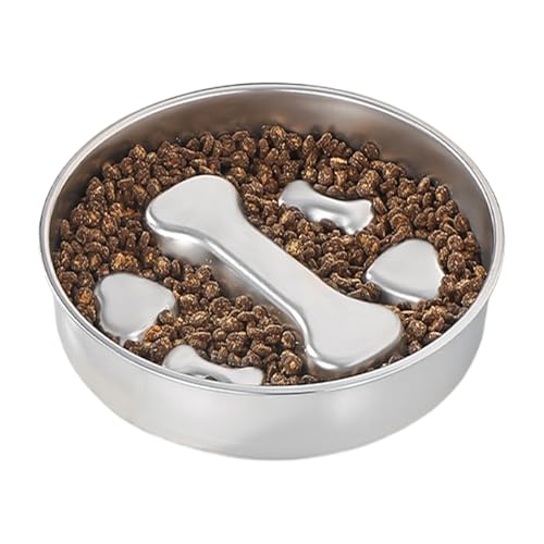 Anloximt Hund Slow Feeder - Edelstahl Anti-Verschlucken Napf Für Schnellfresser - Interaktiver Futterspender Für Große & Kleine Hunde Zur Blähungsvorbeugung Mit Labyrinth-Design Anloximt Hund Slow Feeder - Edelstahl Anti-Verschlucken Napf Für Schnellfresser - Interaktiver Futterspender Für Große & Kleine Hunde Zur Blähungsvorbeugung Mit Labyrinth-Design von Anloximt
