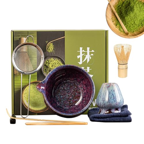 Anloximt Japanisches Matcha Set | Matcha-Besen Mit Halterung | Teeceremonie Utensilien Für Morgenritual Zubereitung Entspannung Zuhause Anloximt Japanisches Matcha Set | Matcha-Besen Mit Halterung | Teeceremonie Utensilien Für Morgenritual Zubereitung Entspannung Zuhause von Anloximt