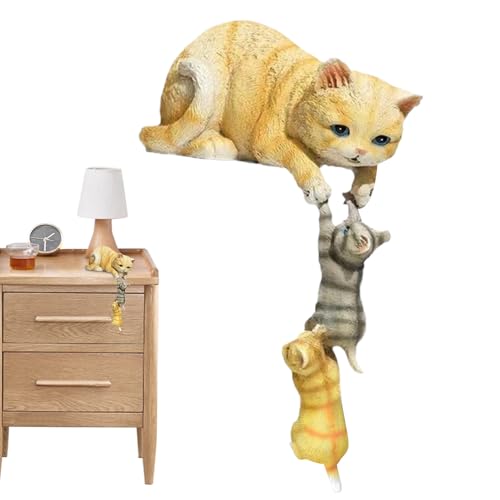 Anloximt Katzenfigur,Katzenfiguren Schreibtisch Deko - Tierfiguren Deko Für Und Wohnaccessoires Kinderzimmer Wohnzimmer Schlafzimmer Dekoidee von Anloximt