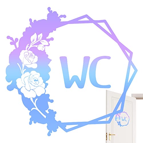 Anloximt Leuchtende Aufkleber | WC Schild Waschraum Wandtattoos | DIY kreative leuchtende Dekoration Home Decor Selbstklebender Türaufkleber von Anloximt