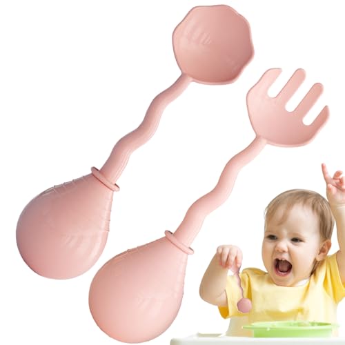 Anloximt Löffel Für Kinder - Rutschfeste Kinderbestecke - Praktisches Baby-Besteck-Set Für Zuhause, Küche, Wohnzimmer, Schule Und Unterwegs von Anloximt