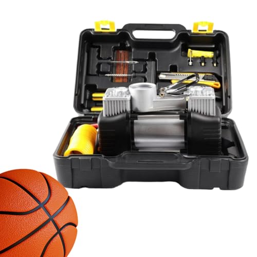 Anloximt Luftpumpe Werkzeugkasten, Outdoor Reparatur Werkzeug Set, 12V Hochdruck Kompressor für Zuhause Camping Auto Notfall Reisen Fahrrad Motorrad Anloximt Luftpumpe Werkzeugkasten, Outdoor Reparatur Werkzeug Set, 12V Hochdruck Kompressor für Zuhause Camping Auto Notfall Reisen Fahrrad Motorrad von Anloximt