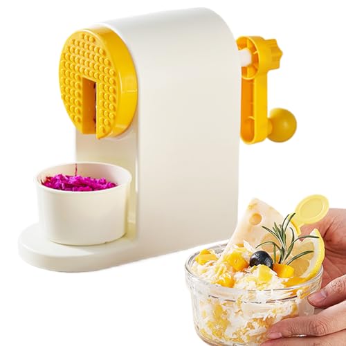 Anloximt Manuelle Eismaschine | Handbetriebene Eismühle,Stromloses Küchenwerkzeug Mit Rutschfestem Griff Für Desserts Zu Hause Café Camping Und Reisen von Anloximt