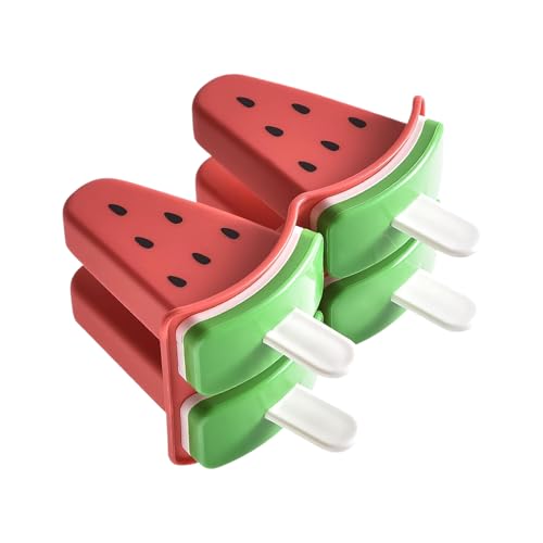 Anloximt Molds für Kinder,4 Fächer Wiederverwendbare Formen mit Stielen - Lebensmittelechtes Silikon Einfache Entnahme für Frucht Joghurt Pudding Selbstgemachte Leckereien Anloximt Molds für Kinder,4 Fächer Wiederverwendbare Formen mit Stielen - Lebensmittelechtes Silikon Einfache Entnahme für Frucht Joghurt Pudding Selbstgemachte Leckereien von Anloximt