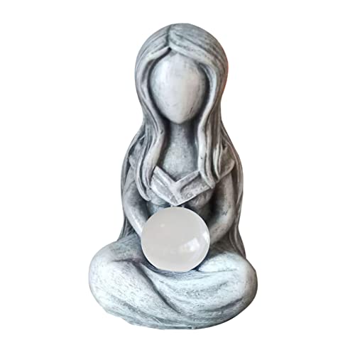 Anloximt Mondgöttin Statue Ornament Mutter Erde Statue Mondgöttin Abstrakte Kunst Statue Harz Göttin Figur Ornament für Garten Outdoor Home Decor von Anloximt
