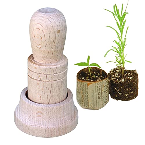 Anloximt Paper Pot Maker für Samen - Setzling Starter Töpfe Hersteller Holz | Gartenwerkzeug-Pressmaschine, EIN tolles Geschenk für Gärtner von Anloximt