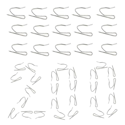 Anloximt Pinch Pleat Haken | Metallhaken Mit Plisseeffekt - 200 Stück Rostbeständige Stabile Gleitfähige Clips Für Schattenstoff Pflanzenzimmer Kleiderschrank Ordnungssystem Badezimmer Balkon von Anloximt