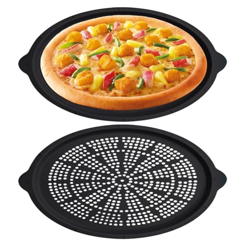 Anloximt Pizzablech - Silikon Pizza Backblech Mit Antihaftbeschichtung Für Backofen | Spülmaschinengeeignet Aus Gusseisen Für Indoor Outdoor Grill Picknick Anloximt Pizzablech - Silikon Pizza Backblech Mit Antihaftbeschichtung Für Backofen | Spülmaschinengeeignet Aus Gusseisen Für Indoor Outdoor Grill Picknick von Anloximt