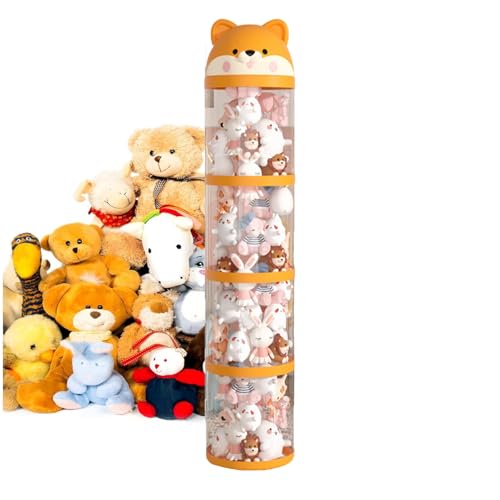 Anloximt Plüsch-Organizer - Plüschspielzeug-Aufbewahrung Mit Röhrenfunktion | Großes Fassungsvermögen Rollbarer Turm Zur Dekorativen Ordnung Im Kinderzimmer Babyzimmer Schlafzimmer von Anloximt