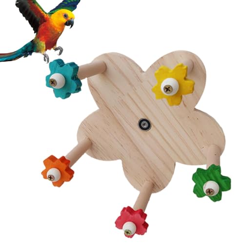 Anloximt Rotierendes Vogelsitzspielzeug - Drehbarer runder Holzständer für Vögel,Papageien-Kletterzubehör für Papageien, Hühner, Hamster, Rennmäuse, Nymphensittiche, Sittiche Anloximt Rotierendes Vogelsitzspielzeug - Drehbarer runder Holzständer für Vögel,Papageien-Kletterzubehör für Papageien, Hühner, Hamster, Rennmäuse, Nymphensittiche, Sittiche von Anloximt