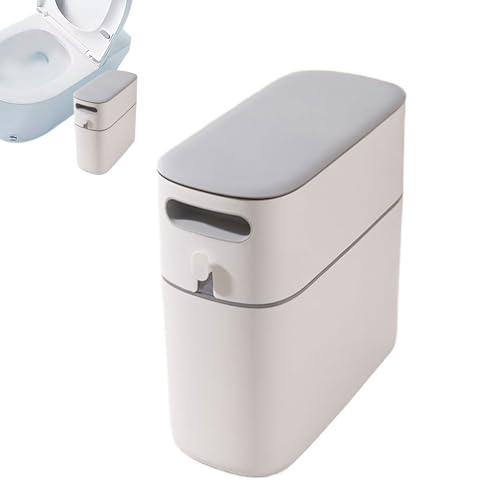 Anloximt Schmaler Mülleimer | Schmaler Badezimmer Mülleimer,Platzsparender Geruchsdichter Mülleimer Für Die Küche Schlafzimmer Schrank Anloximt Schmaler Mülleimer | Schmaler Badezimmer Mülleimer,Platzsparender Geruchsdichter Mülleimer Für Die Küche Schlafzimmer Schrank von Anloximt