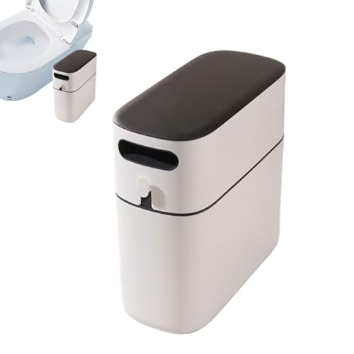 Anloximt Schmaler Papierkorb - Schmaler Badezimmer Mülleimer | Platzsparender Geruchsdichter Mülleimer Für Die Küche Schlafzimmer Schrank Anloximt Schmaler Papierkorb - Schmaler Badezimmer Mülleimer | Platzsparender Geruchsdichter Mülleimer Für Die Küche Schlafzimmer Schrank von Anloximt