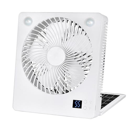 Anloximt Solar Ventilator - Tragbarer Lüfter Mit Solarpanel | Aufladbarer Leiser Faltventilator Mit LED-Licht, 3 Geschwindigkeiten Für Zuhause, Camping, & Unterwegs Anloximt Solar Ventilator - Tragbarer Lüfter Mit Solarpanel | Aufladbarer Leiser Faltventilator Mit LED-Licht, 3 Geschwindigkeiten Für Zuhause, Camping, & Unterwegs von Anloximt