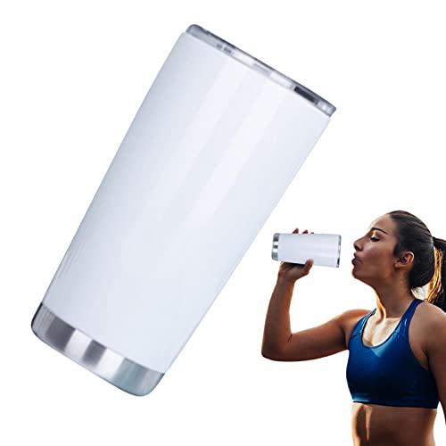 Anloximt Sublimationstassen - 20 oz doppelwandiger Vakuum-Edelstahlbecher mit auslaufsicherem Deckel | Sublimation White Straight Skinny Tumbler für Wärmeübertragung Anloximt Sublimationstassen - 20 oz doppelwandiger Vakuum-Edelstahlbecher mit auslaufsicherem Deckel | Sublimation White Straight Skinny Tumbler für Wärmeübertragung von Anloximt