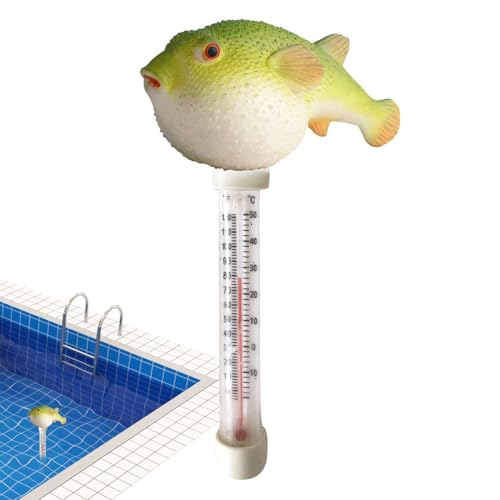 Anloximt Temperaturmesser | Tiercartoon-Teichthermometer,Großes Pool Thermometer Für Schwimmbad Familie See Badewanne Spa Thermalbad Drinnen Draußen Zuhause von Anloximt