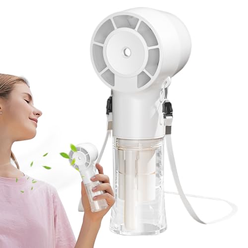 Anloximt Tragbarer Sprühventilator | 12000 U/min Hochgeschwindigkeits-Ventilator mit Sprühnebel,Handheld Leiser Kühlmister 1200mAh Bei Für Garten Pool Wandern Sport Camping Anloximt Tragbarer Sprühventilator | 12000 U/min Hochgeschwindigkeits-Ventilator mit Sprühnebel,Handheld Leiser Kühlmister 1200mAh Bei Für Garten Pool Wandern Sport Camping von Anloximt