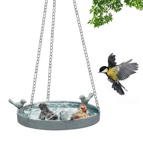 Anloximt Vogeltränken Für Den Außenbereich | Metall Vogelbad Schale Für Garten,Rostfreie Schale Wasserspender Dekorativ Höhenverstellbar Terrasse Deko Für Garten Balkon Zäune von Anloximt