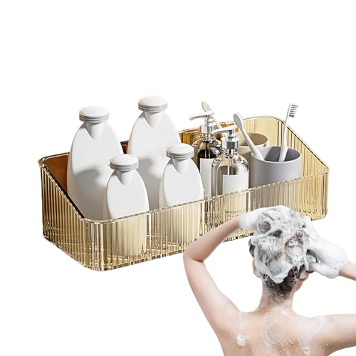 Badezimmer Regal - Klein Duschkorb - Selbstklebendes Duschregal - Ohne Bohren Badezimmerregale - Badezimmer Organizer An Der Wand Montiert - Duschablage Für Badezimmer/Küche/Schlafzimmer von Anloximt