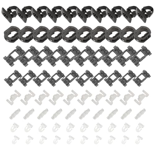 Anlseiod 80 Stück Zierleisten Schweller Montage Clips Set für C Klasse W202 S202 E Klasse W210 S210 CLK C20 SLK R170 Seitenleisten Zierleisten Befestigungs Clips A0099884078 A0029883881 von Anlseiod