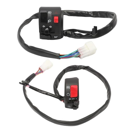 Anlseiod Motorrad Schalter Lenkerschalter für Blinker Blinkerschalter Blinkerschalter Fernlicht Abblendlichtschalter am 22-mm-Lenker 1 para von Anlseiod