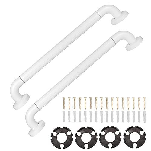 ANMAS POWER Rutschfest für Bad- und Duschwandgriff Weiße Edelstahl (2pcs 60cm) von Anmas Power