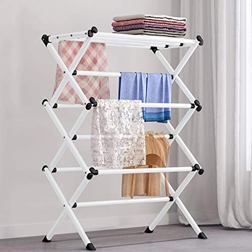 Anmas Power Clothes Airer zusammenklappbarer Wäscheständer – ausziehbarer Turmtrockner mit 3 Ebenen – platzsparender Standtrockner in modernem Design von Anmas Power