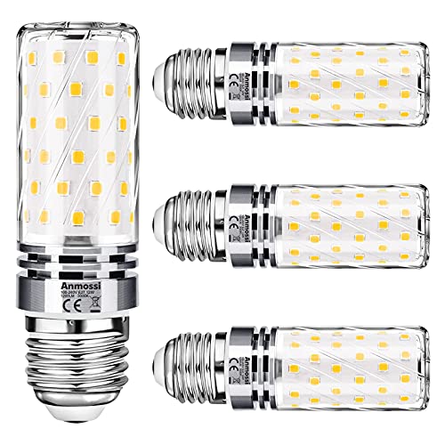 Anmossi E27 LED Lampe 12W,Warmweiß 3000K E27 Mais Glühbirnen Entspricht 100W Glühlampe,Nicht Dimmbar Kein Flackern 1200Lm Energiesparlampe,Schraube Kerze Leuchtmittel 4er Pack von Anmossi