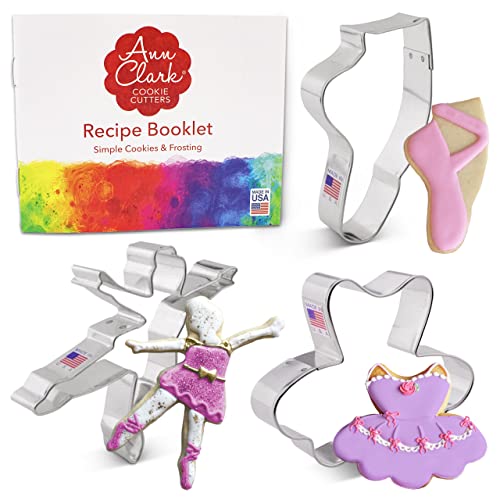 Ann Clark Ausstechformen - Ballett Keksausstecher - 3 Teile Set - Ballerina, Tutu, Ballerinaschuh von Ann Clark Cookie Cutters