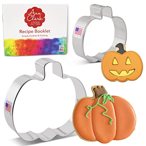 Ann Clark Ausstechformen - Herbst/Halloween-Kürbis - 2 Teile Set - 7.62 cm, 10.16 cm - US verzinnter Stahl von Ann Clark Cookie Cutters