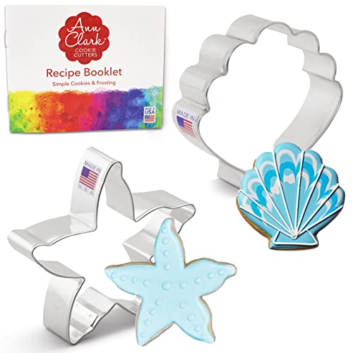 Ann Clark Ausstechformen - Strand - 2 Teile Set - Seestern, Muschel - US verzinnter Stahl Ann Clark Ausstechformen - Strand - 2 Teile Set - Seestern, Muschel - US verzinnter Stahl von Ann Clark Cookie Cutters
