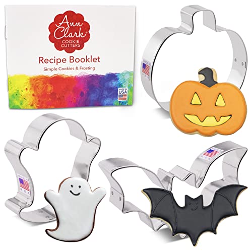 Ausstechformen von Ann Clark USA - Halloween Keksausstecher, 3-Teiliges Set - Kürbis, Fledermaus, Geist Ausstecher von Ann Clark Cookie Cutters