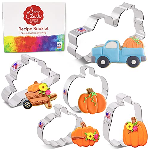 Ann Clark Kürbis Ausstecher 5-teiliges Ausstechformen-Set Jack-'o-Lantern Herbst Halloween Erntedankfest von Ann Clark Cookie Cutters