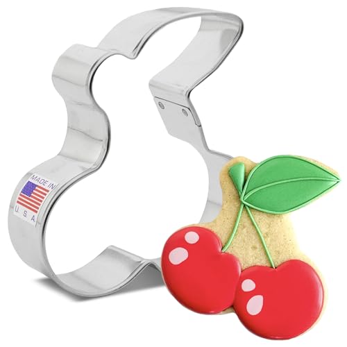 Keksausstecher Kirschen - 9,1 cm - Obst Ausstechformen von Ann Clark USA von Ann Clark Cookie Cutters