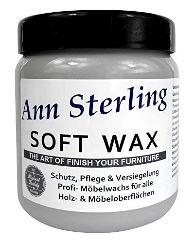 Ann Sterling"Soft Wax" Wachs Möbelwachs Shabby Chic Holzwachs Versiegelung Finish Wachs Kalkwachs (1 Liter, Grau) von Ann Sterling